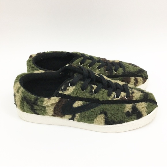 Tretorn Nylite Plus Sneakers Camo Faux Shearling Sneakers Size 6.5 - Picture 4 of 9